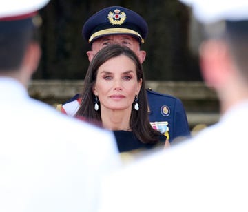 marin, spain july 16 queen letizia of spain attends the delivery of royal offices of employment at the naval military school on july 16, 2024 in marin, spain photo by carlos alvarezgetty images