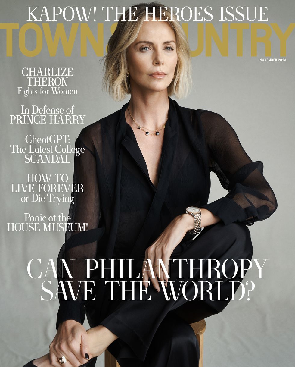 town and country magazine charlize theron fights for women