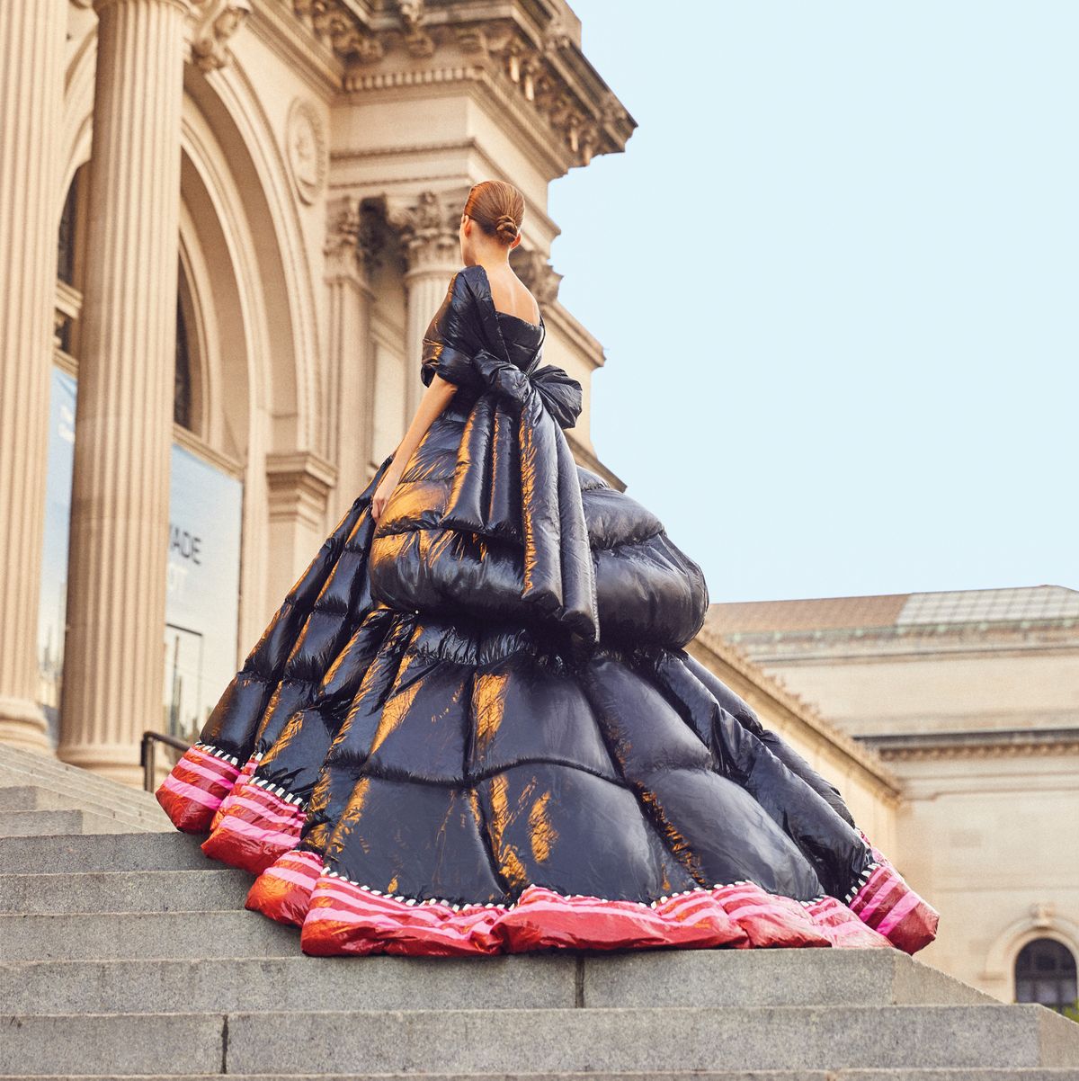 Moncler Paccioli gown on Met Steps