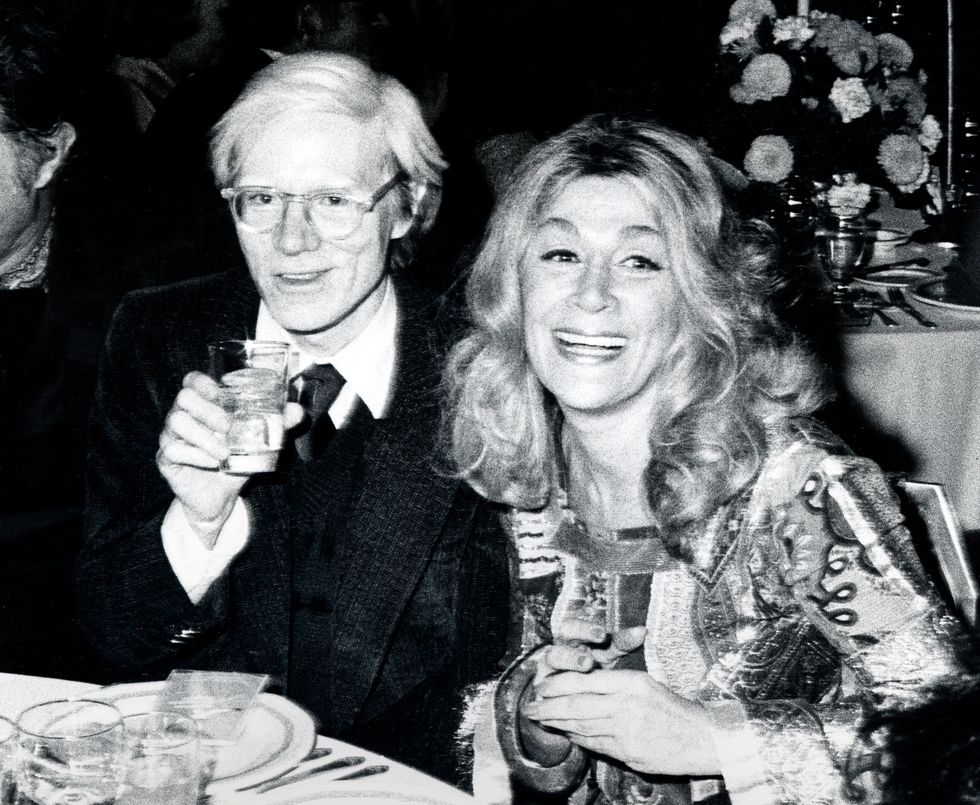 sylvia miles and andy warhol during jonathan livingston seagull new york city premiere in new york city, new york, united states photo by ron galellaron galella collection via getty images