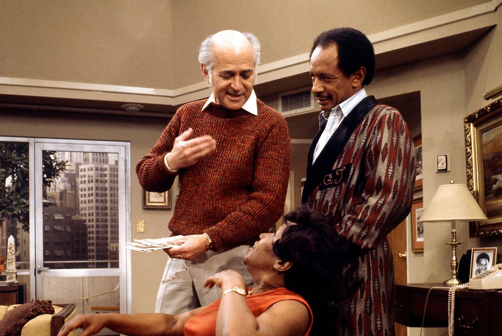 norman lear on the set of the jeffersons