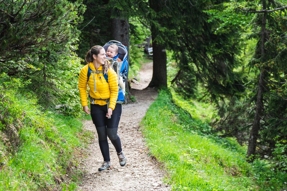 Het blauwe wandelpad op de Katrin Alm