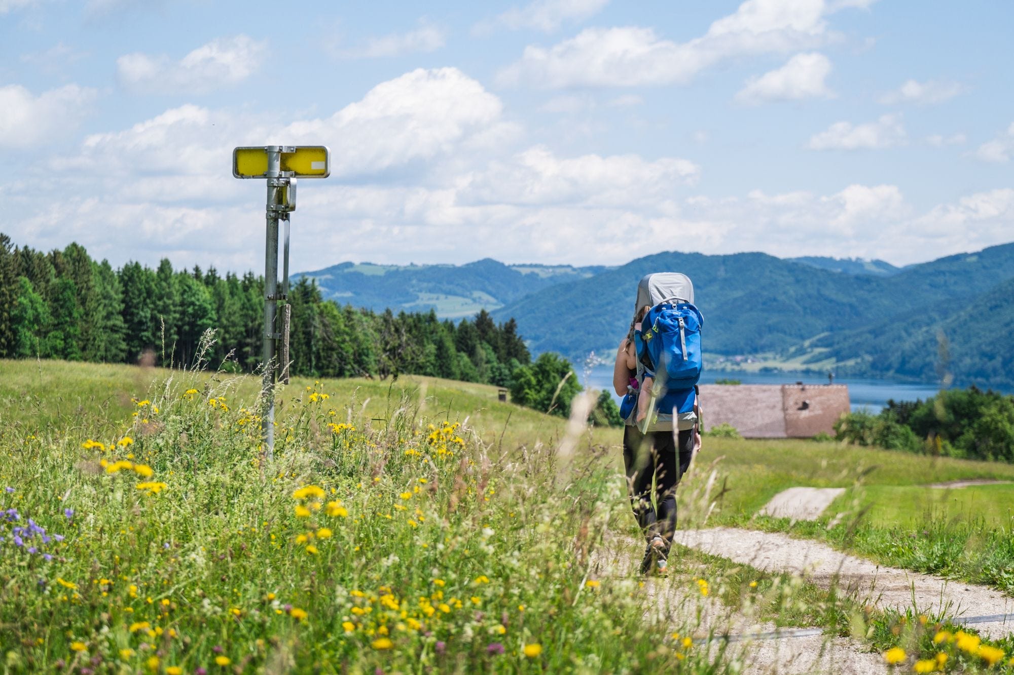 Wandelen naar de Egelsee met de Attersee op de achtergrond