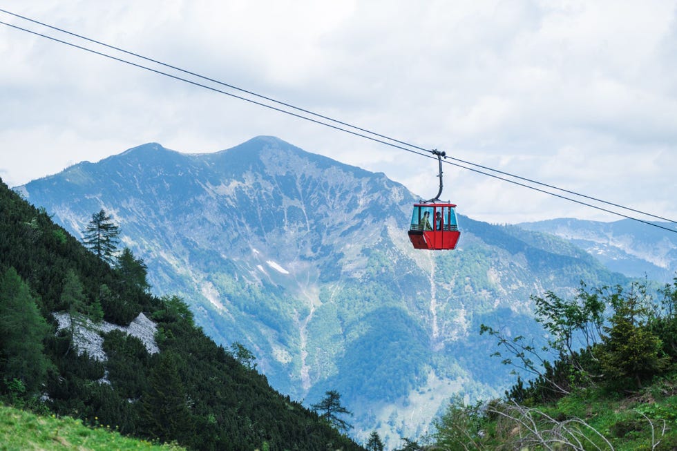 De Katrin Seilbahn die naar de Katrin Alm gaat