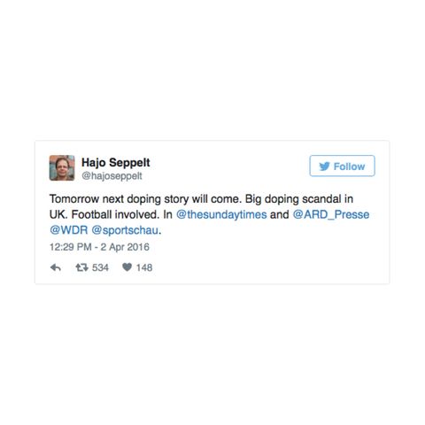 Hajo Seppelt's Twitter account.