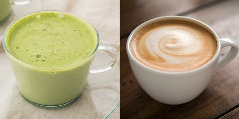 tea latte and cappuccino