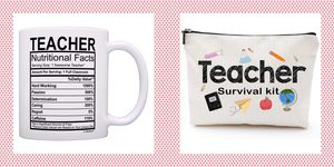 teacher gift ideas teacher nutrition facts mug and teacher survival kit pouch