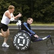Dick and Rick Hoyt run together