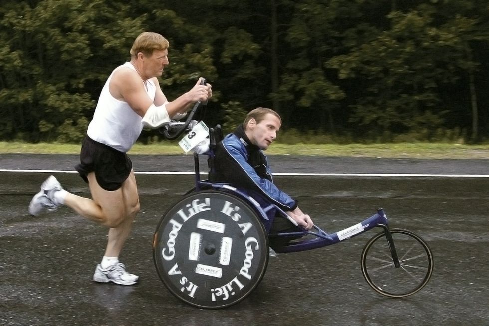 dick and rick hoyt run together