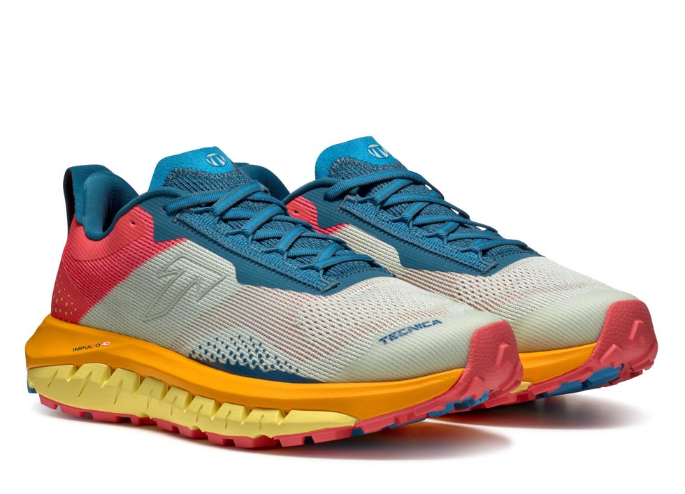 trail running shoes with vibrant color scheme
