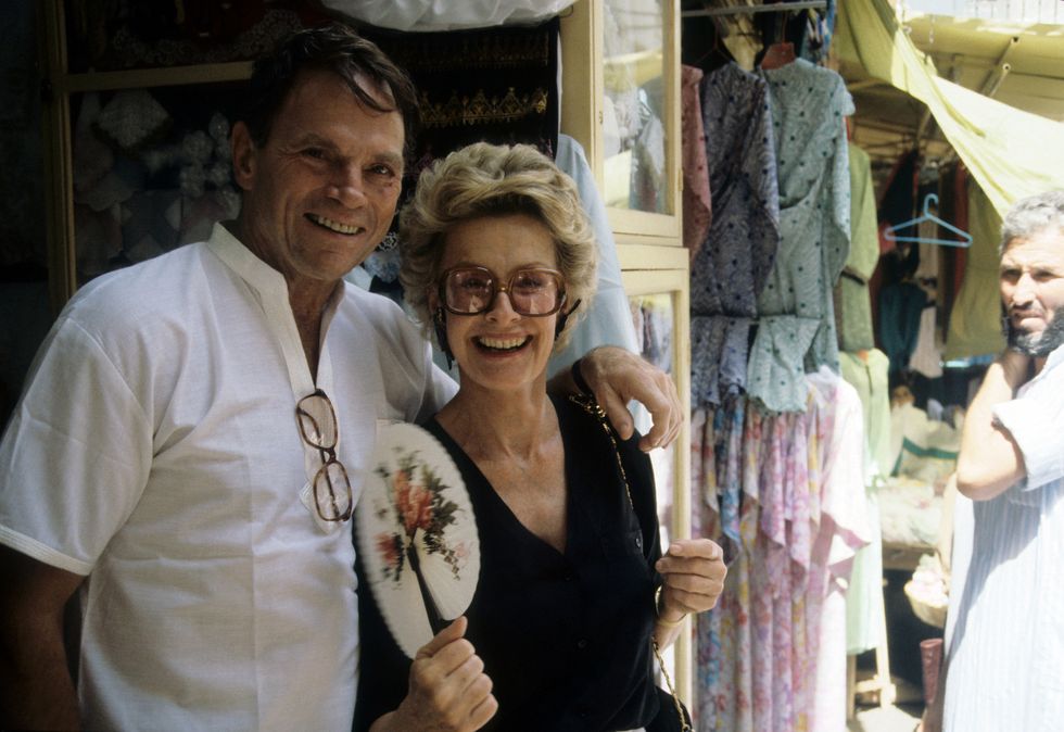 Ted Hartley and Dina Merrill in Morocco