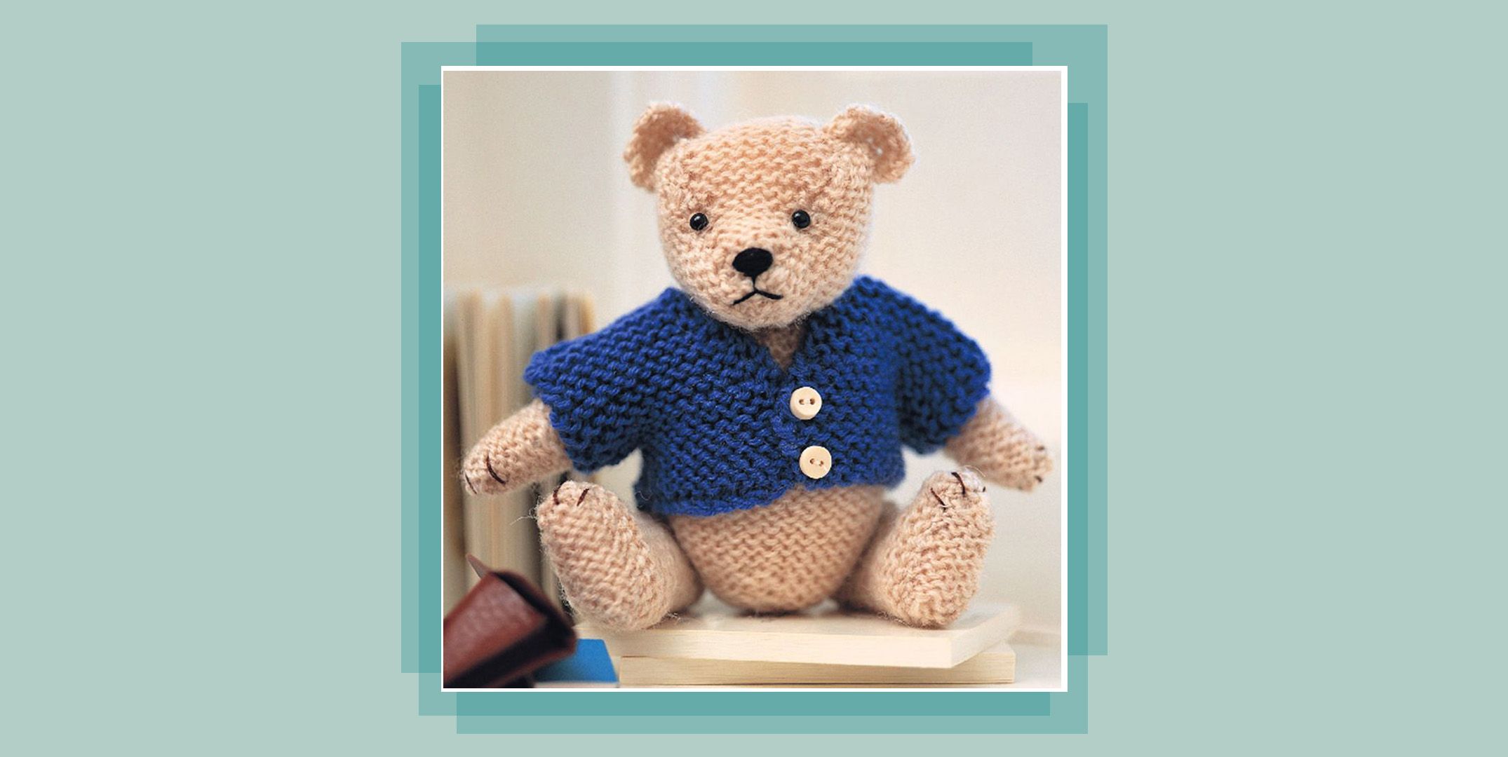 Make a cute teddy bear with our free knitting pattern