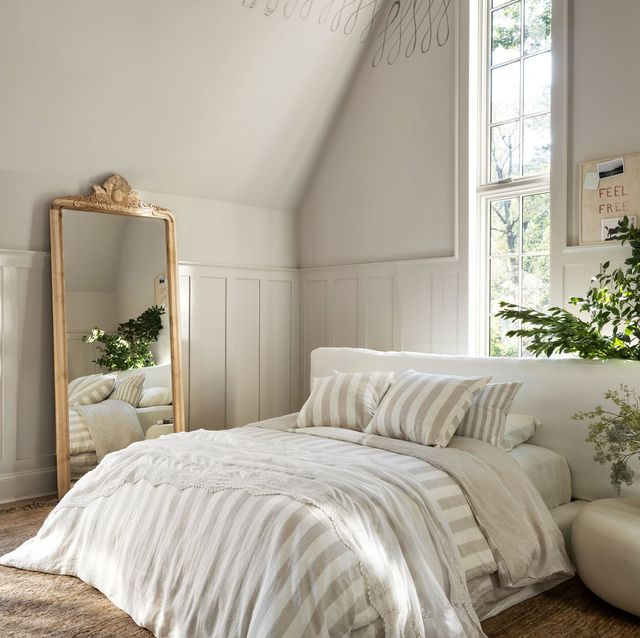 neutral bedroom designed by leanne ford