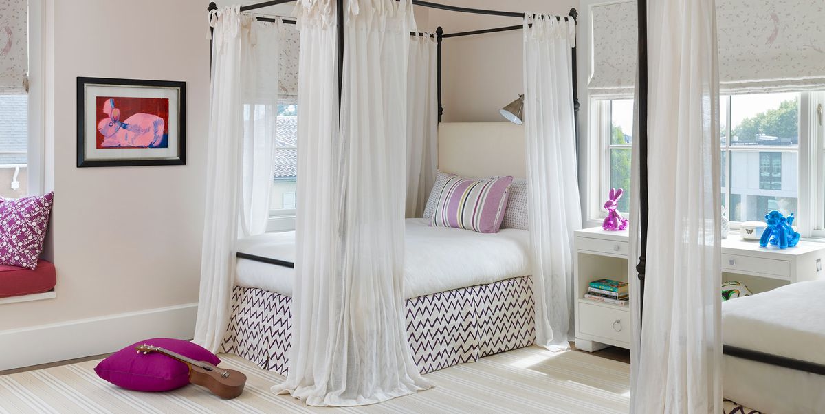 teenager bedroom with canopy