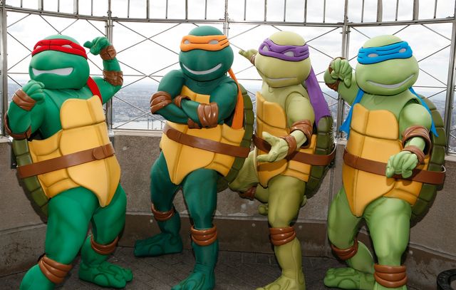 teenage mutant ninja turtles light the empire state building