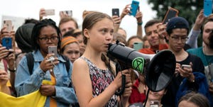 Teen Activist Greta Thunberg Joins Climate Strike Outside The White House