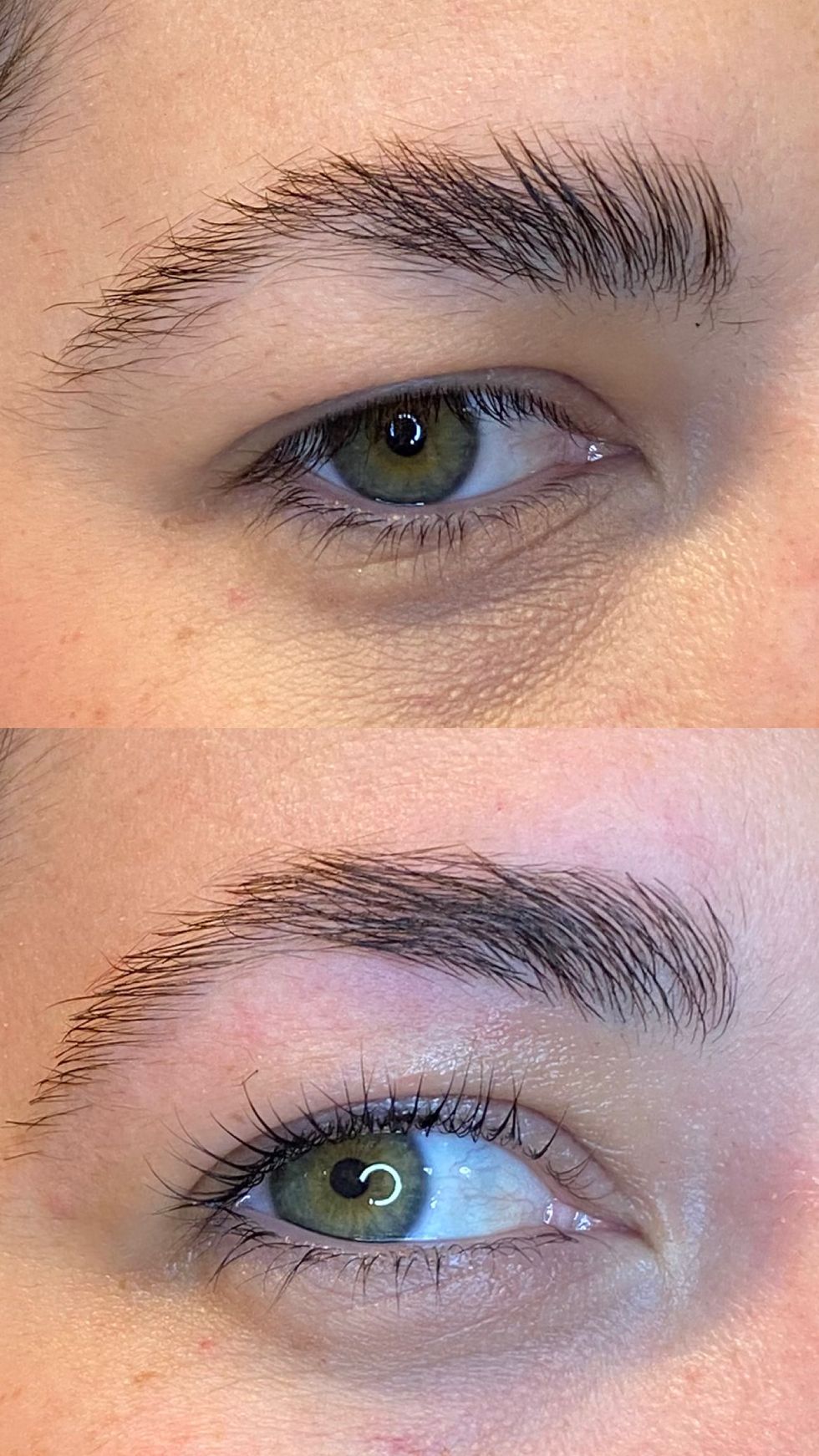 lash lift before and after photo