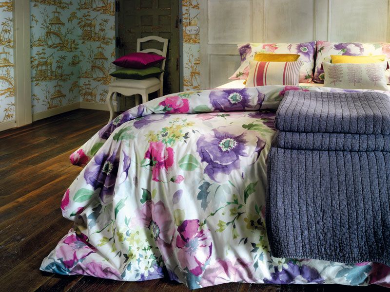 Bed sheet, Bedding, Purple, Pink, Textile, Violet, Room, Bed, Bedroom, Furniture, 