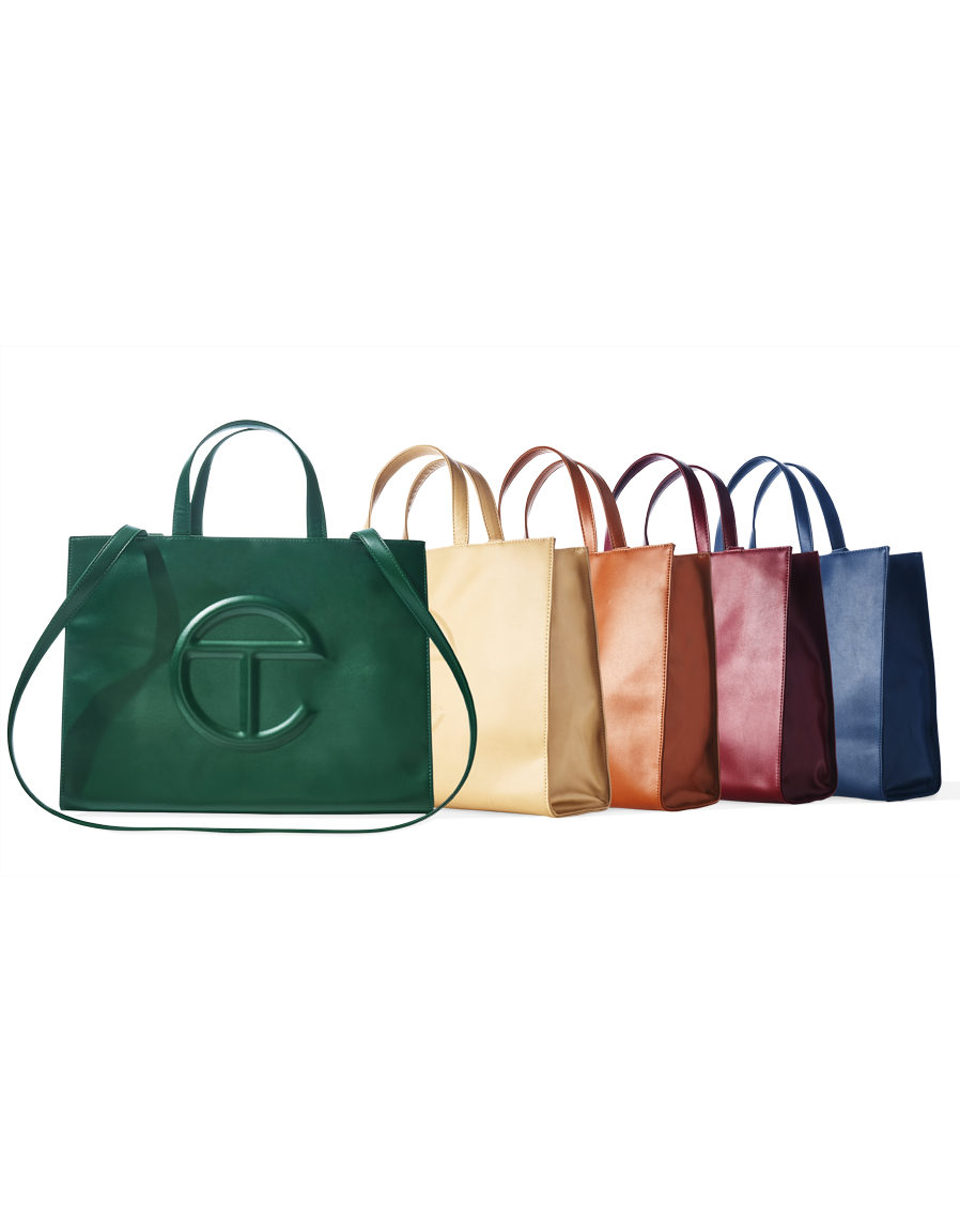 colorful leather tote bags