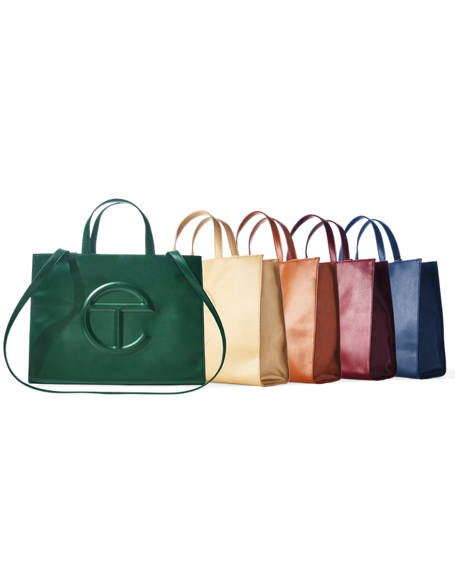 colorful leather tote bags
