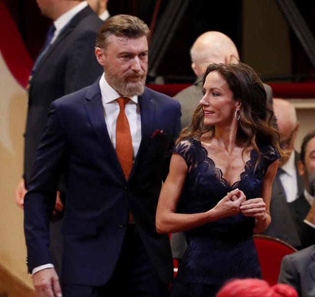 telma ortiz y su pareja en los premios princesa de asturias