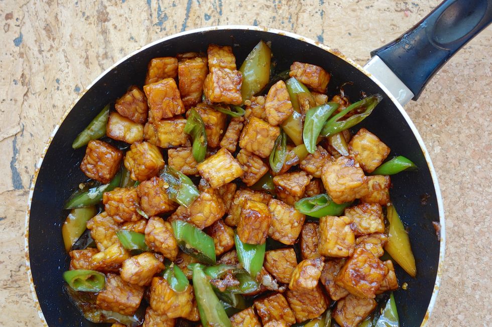 tempeh soy sauce with green chili
