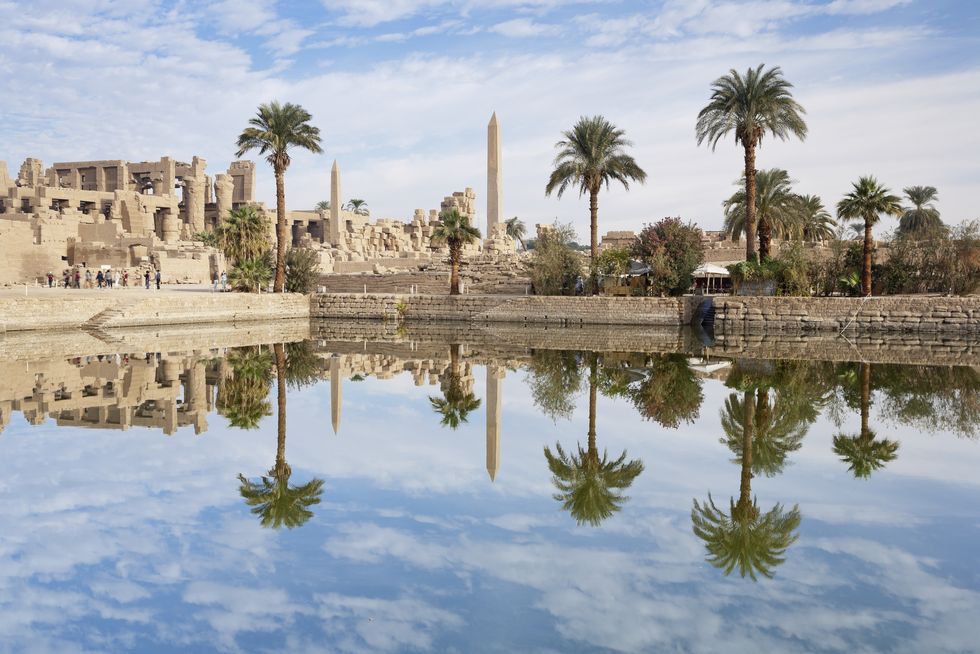 temple of amun re at the temples of karnak, luxor, egypt