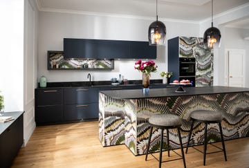 tendencias cocina decoración con espacio de trabajo y office