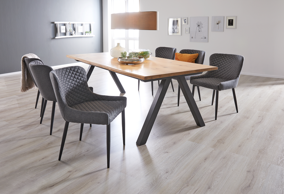 Furniture, Table, Chair, Room, Floor, Laminate flooring, Dining room, Flooring, Wood flooring, Interior design, 