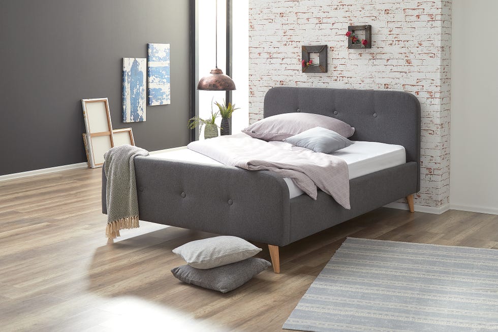 Furniture, Bed, Bedroom, Room, Bed frame, Floor, Interior design, Bed sheet, Wall, Laminate flooring, 