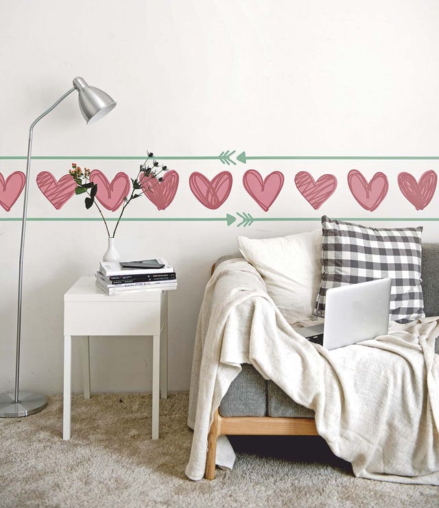 Cenefa de vinilo con corazones