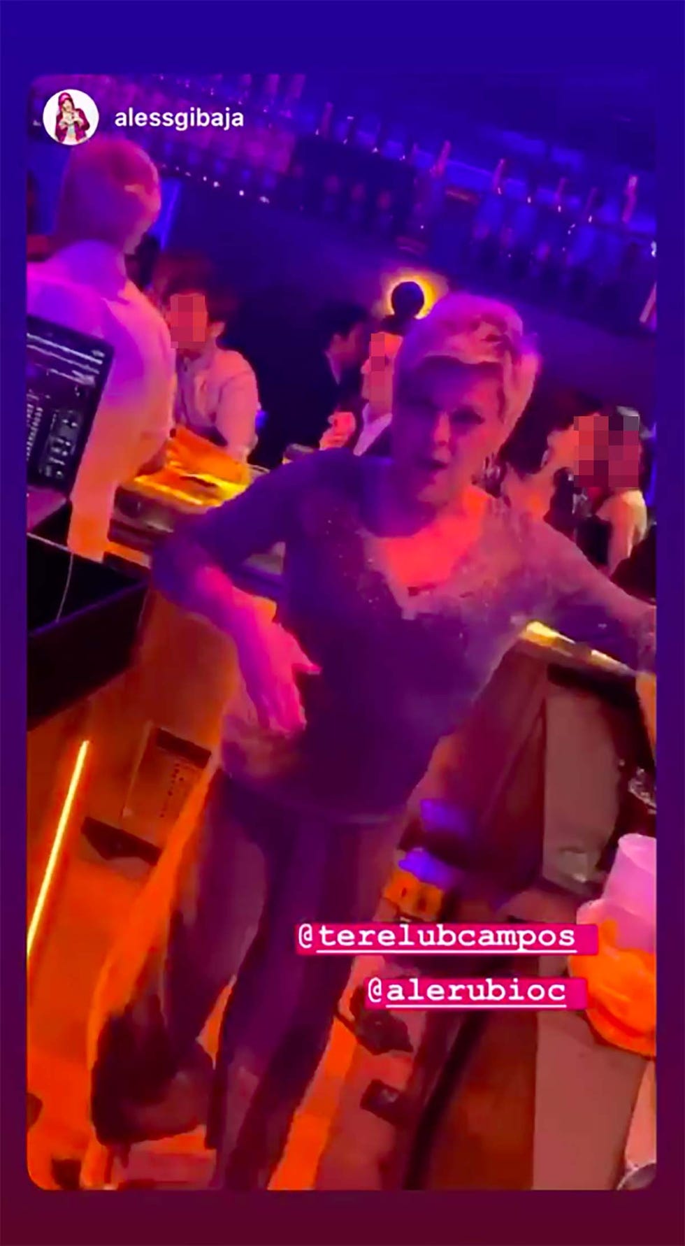 Terelu Campos de fiesta