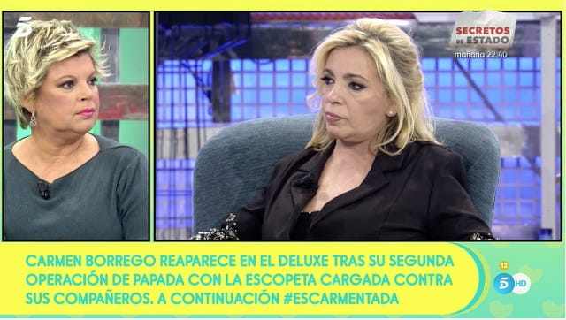 Terelu Campos defiende a su hermana en Sálvame