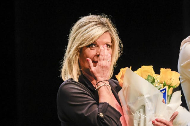 a person holding a bouquet of yellow roses