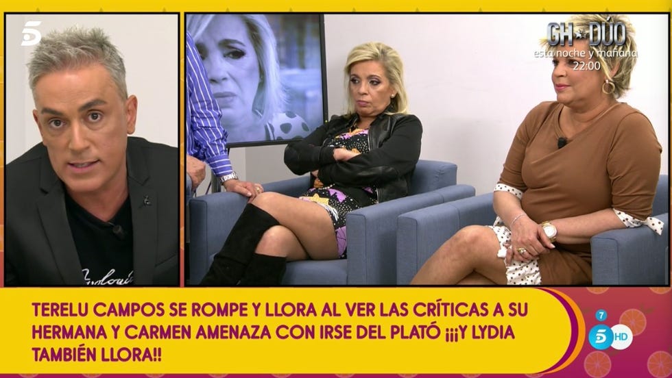 Kiko Hernández se enfrenta a Terelu Campos en la despedida de Carmen Borrego en Sálvame.