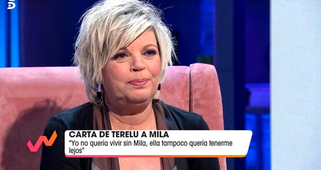 terelu campos, rota de dolor, recuerda a mila ximénez