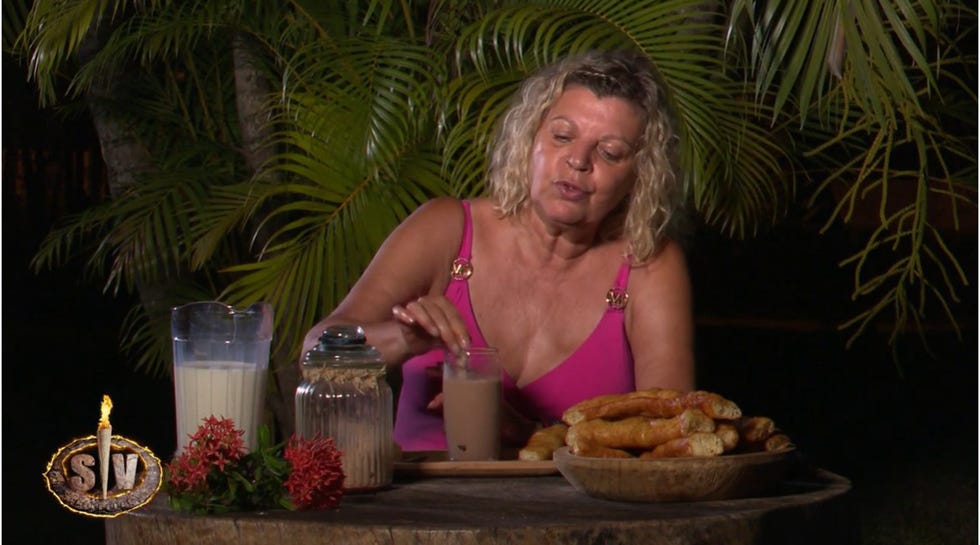 terelu campos disfruta de unas porras y un cola cao como primera comida tras su salida de supervivientes