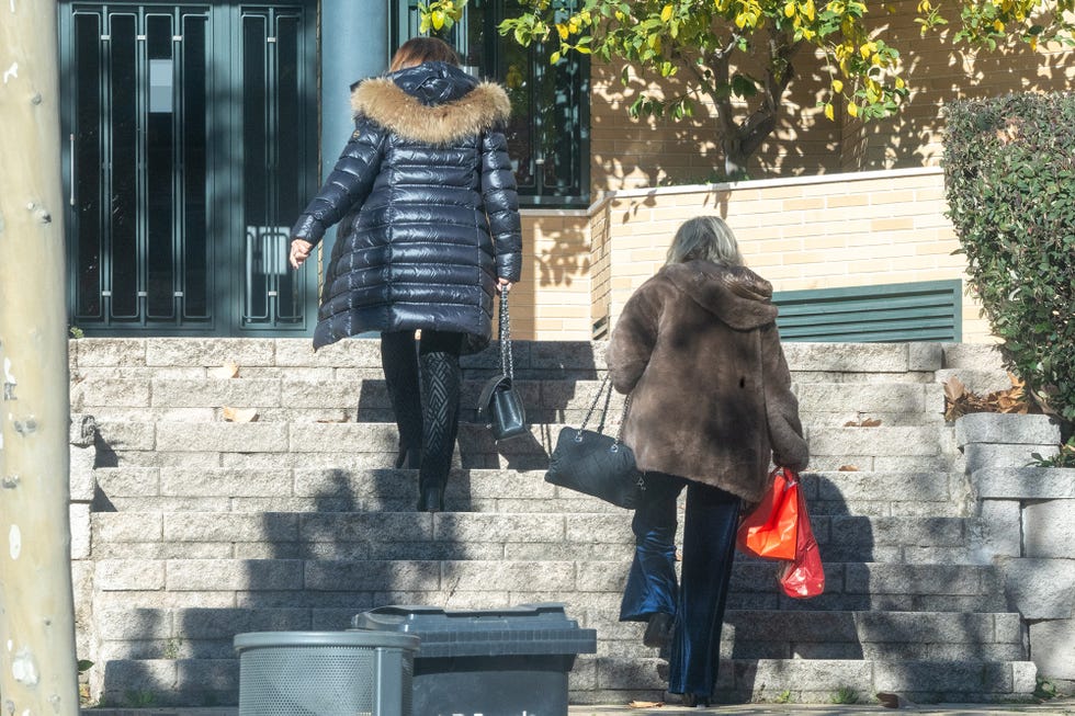 terelu campos visita a su hija alejandra rubio, a carlo costanzia y al bebe de ambos con una amiga