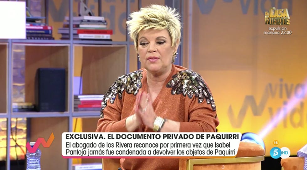 isabel pantoja no está obligada a devolver los enseres de paquirri, terelu