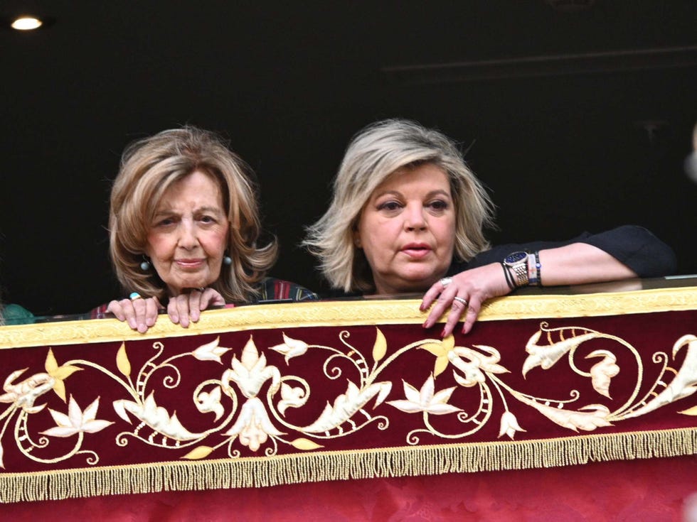 maria teresa campos y terelu fieles como cada a√ëo a las procesiones de semana santa de malaga