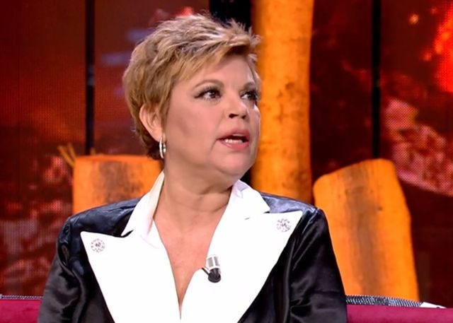 la colaboradora terelu campos en el plato de salvame