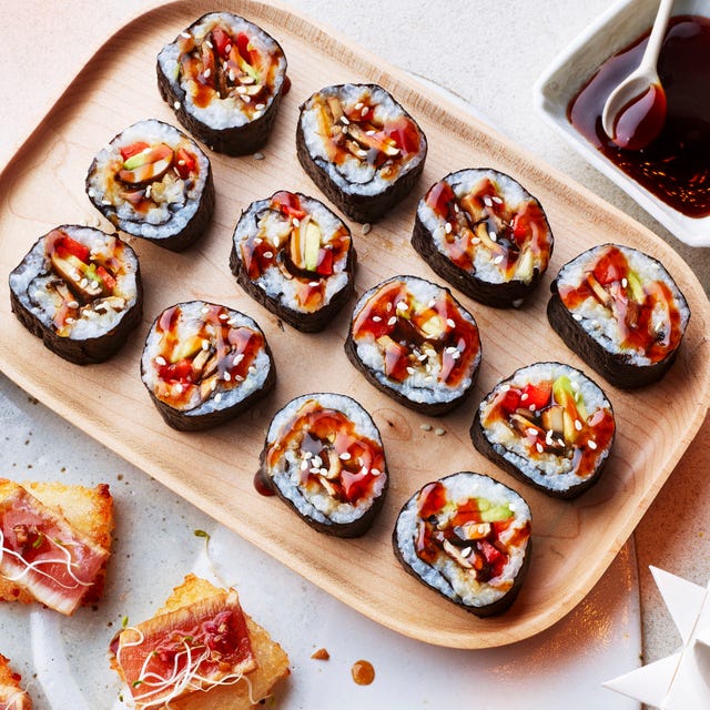 teriyaki mushroom maki roll