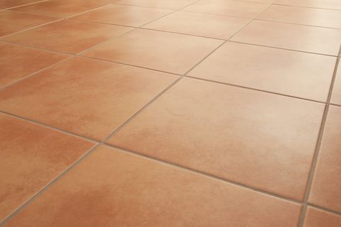terracotta floor tiles clean background diminishing perspective