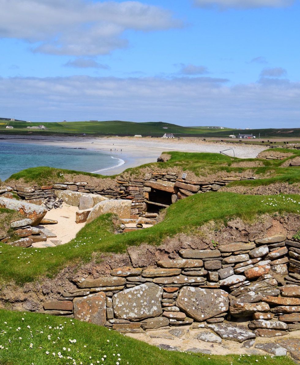 De runes van het prehistorische dorp Skara Brae