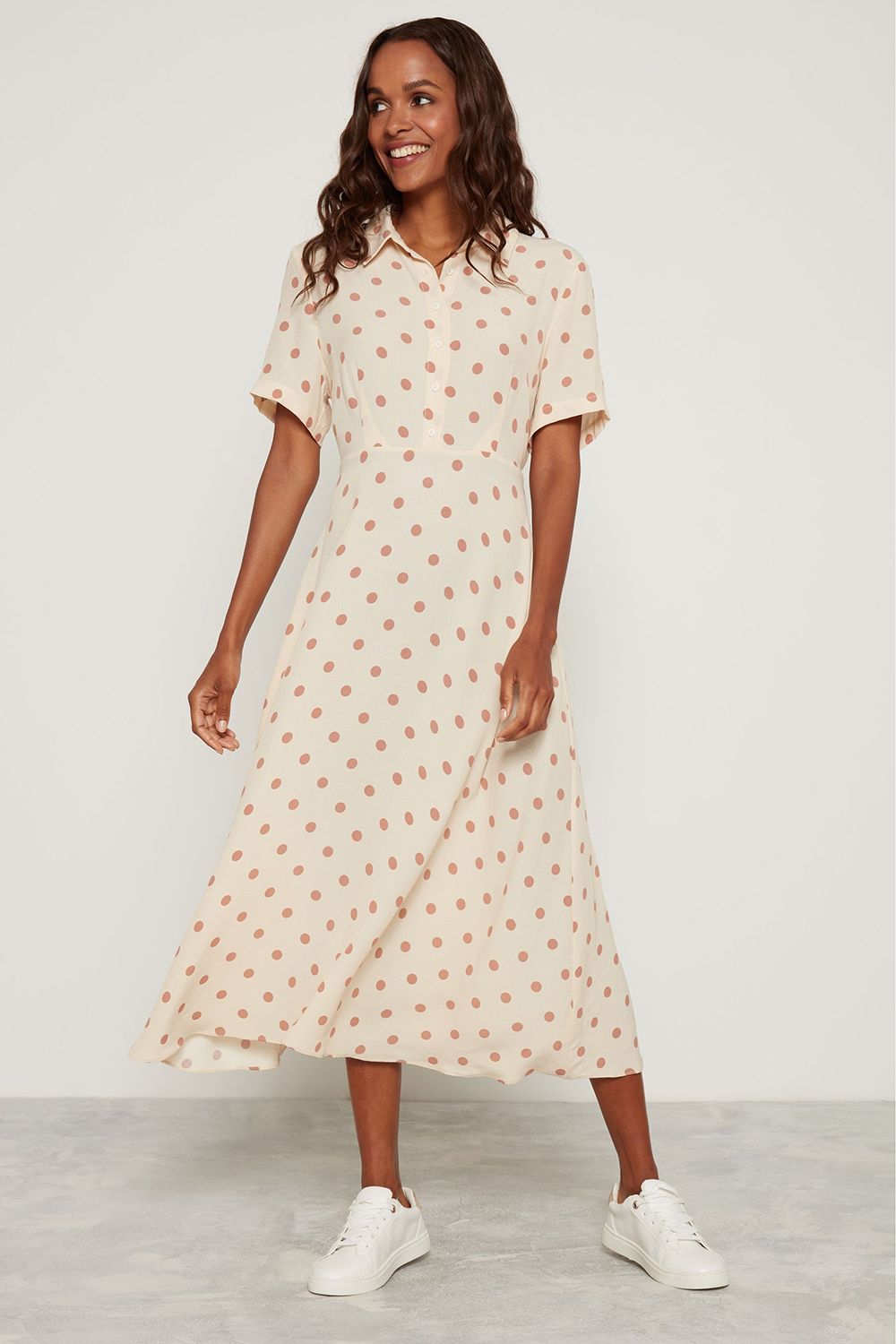 Zara long 2024 spotty dress