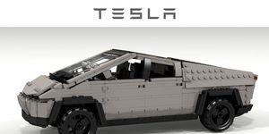 Tesla Cybertruck replica Lego