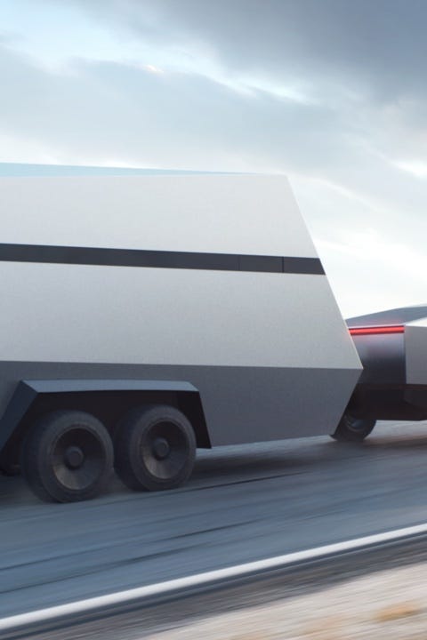 tesla cybertruck towing