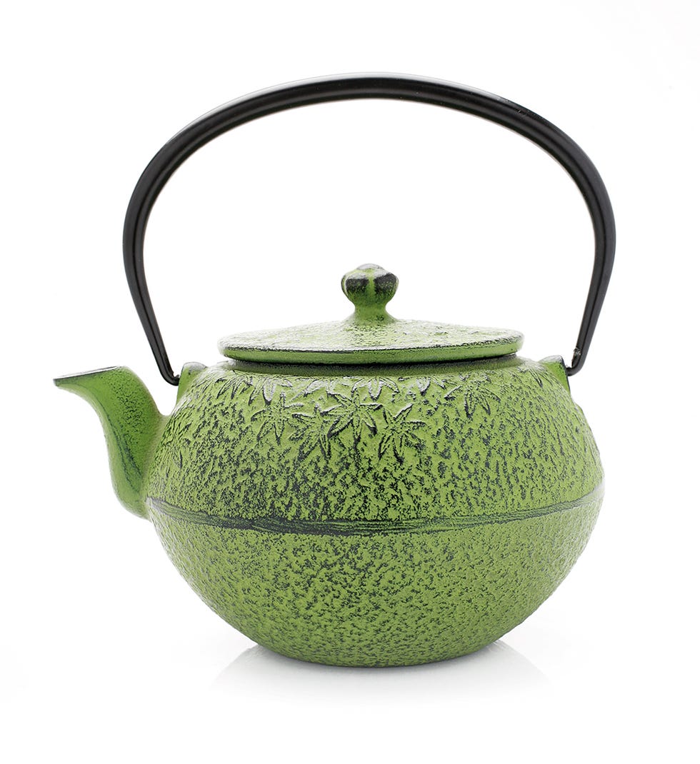Tetera de hierro verde