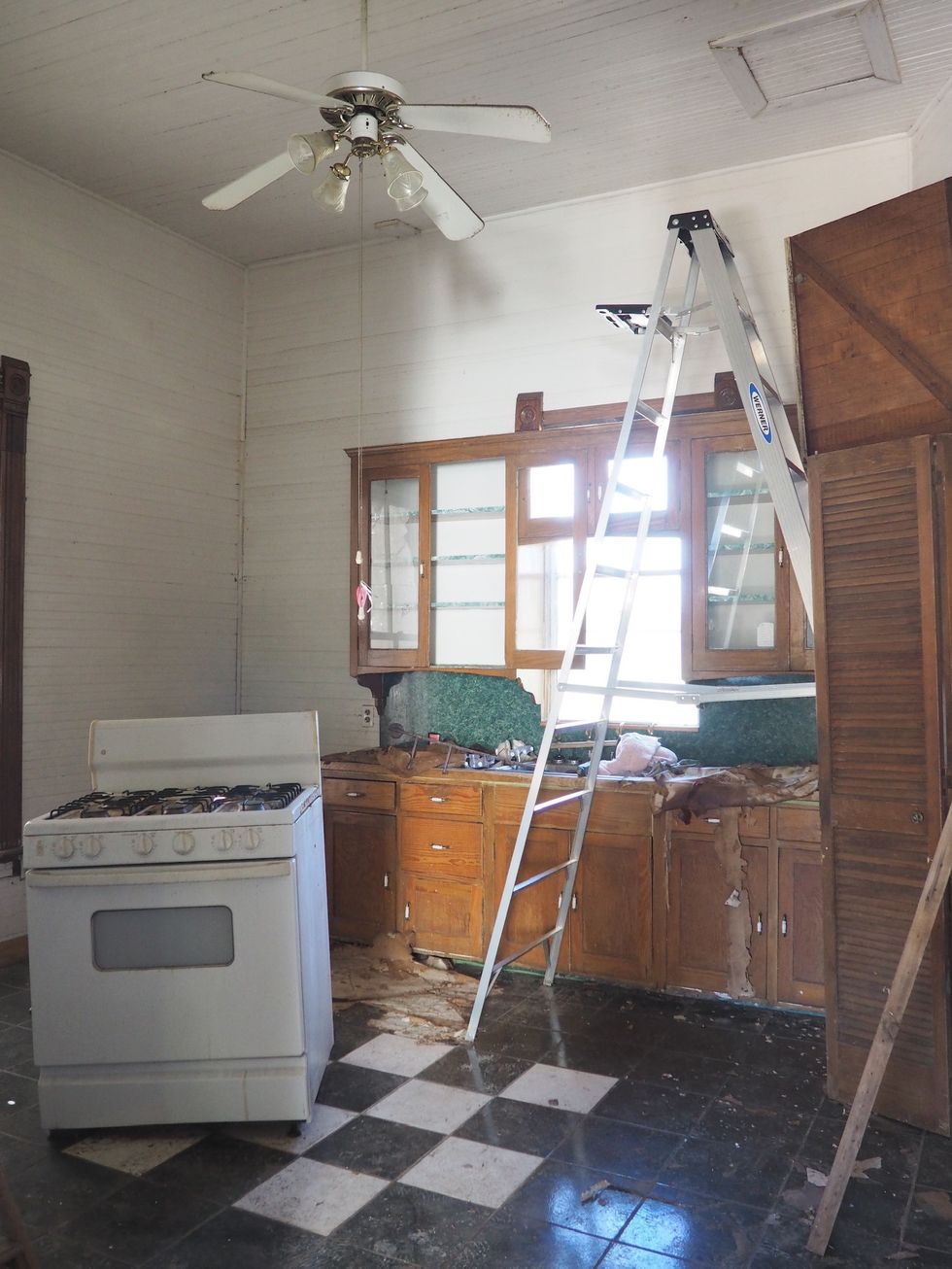 A previously messy kitchen