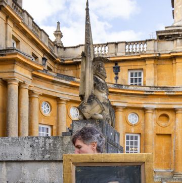 woodstock, england april 16 one of the best surviving portraits of sir winston churchill by graham sutherland is unveiled at blenheim palace on april 16, 2024